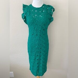 Zara Green Lace Dress. Size M